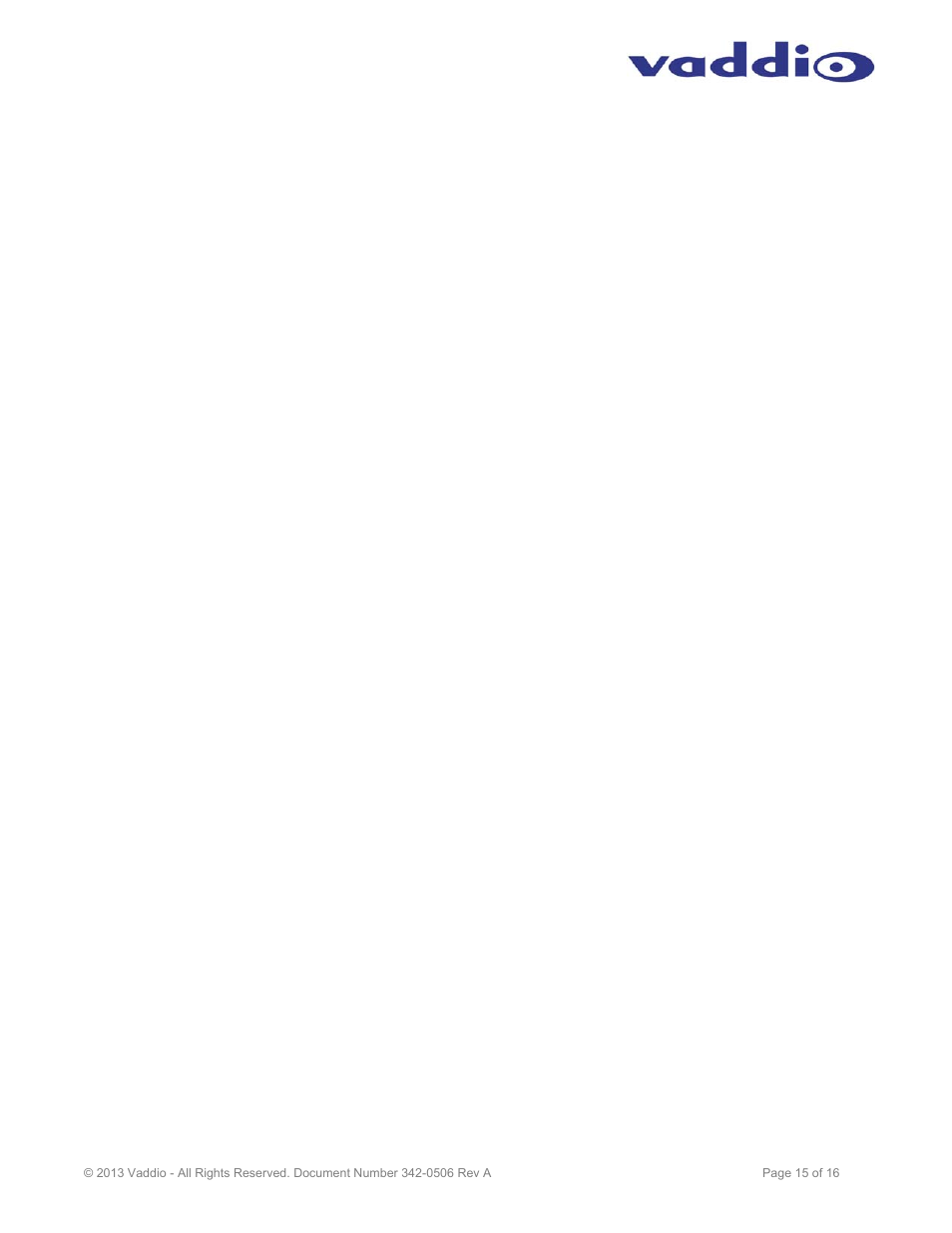 Vaddio WallVIEW PRO H900 User Manual | Page 15 / 16