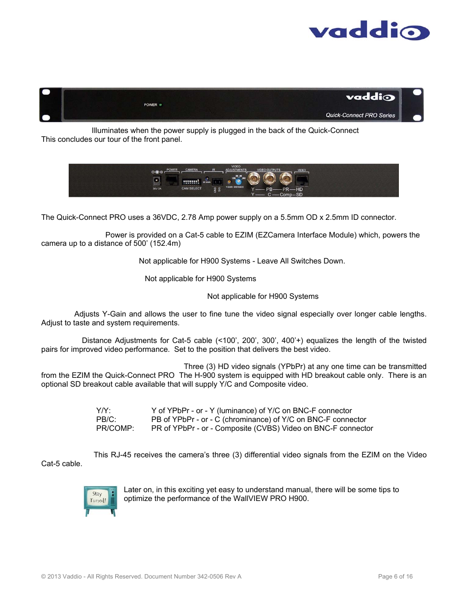 Vaddio WallVIEW PRO H900 User Manual | Page 6 / 16