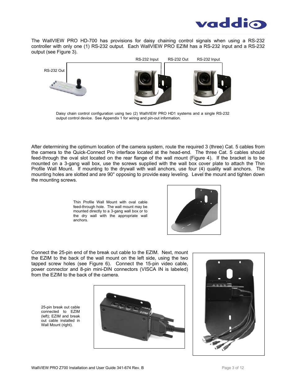 Vaddio WallVIEW PRO Z700 User Manual | Page 3 / 12