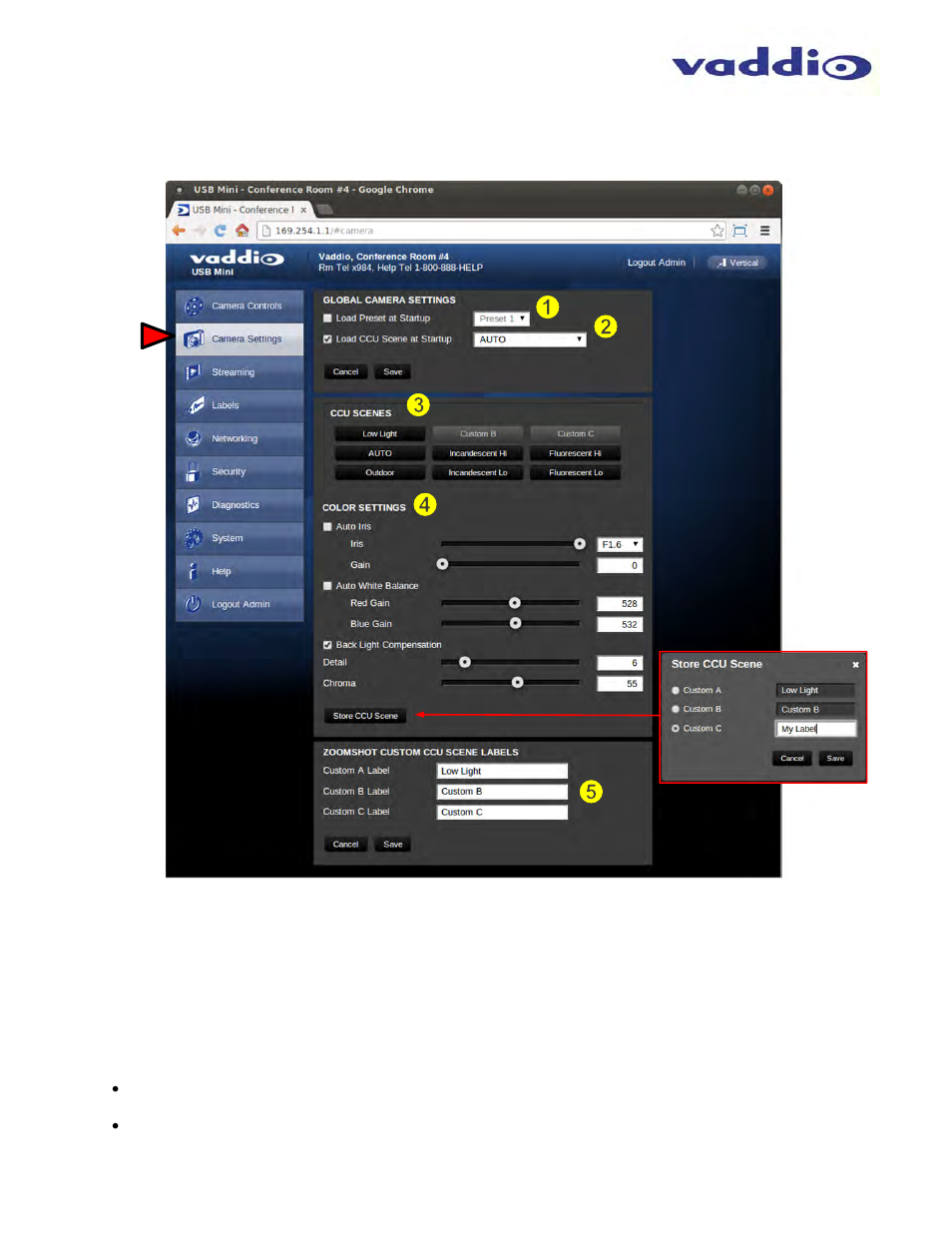 Vaddio WideSHOT WallVIEW Mini User Manual | Page 18 / 32