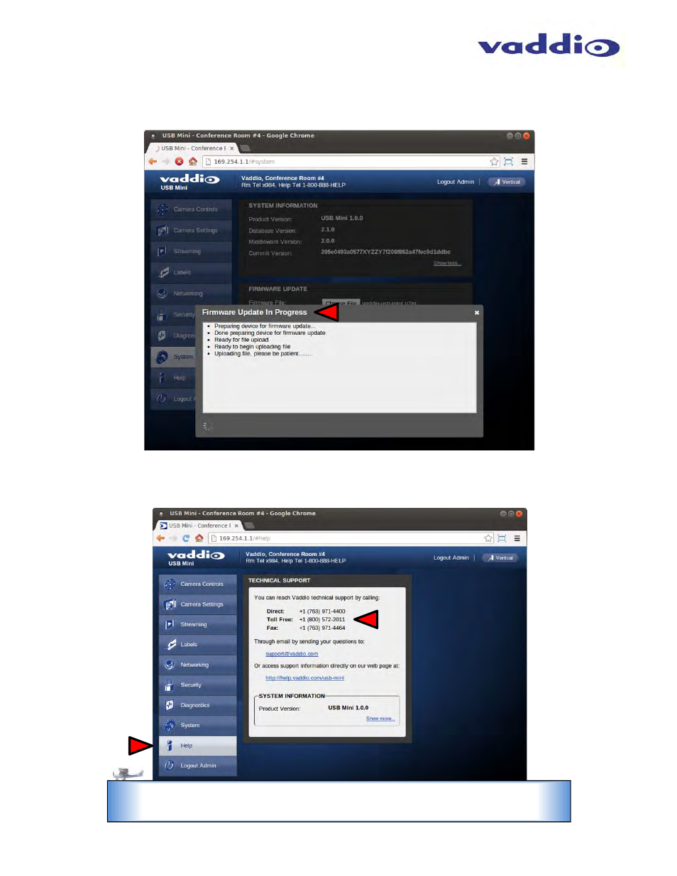 Vaddio WideSHOT WallVIEW Mini User Manual | Page 23 / 32