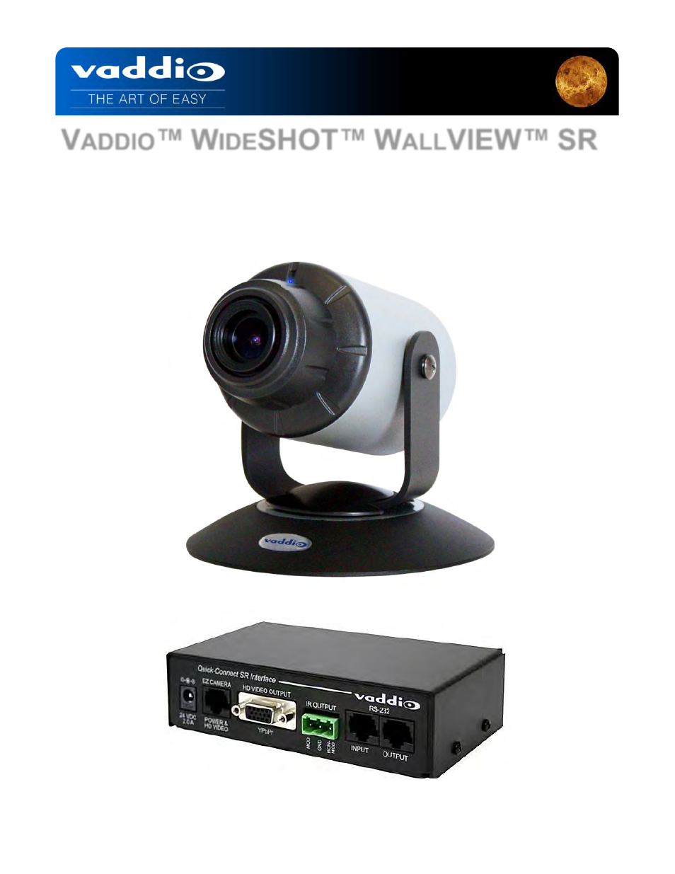 Vaddio WideSHOT WallVIEW SR User Manual | 20 pages