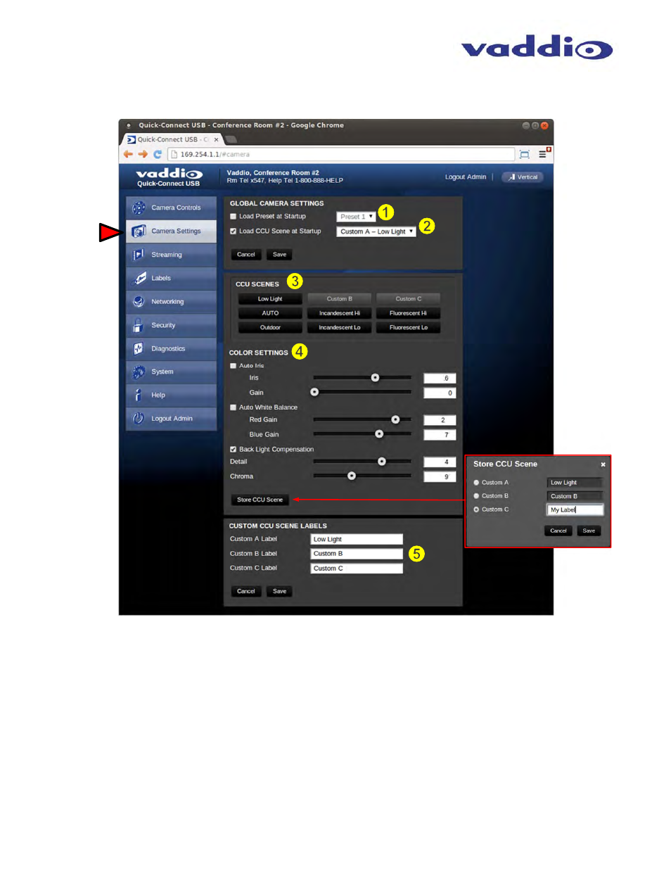 Vaddio WideSHOT WallVIEW USB User Manual | Page 20 / 44