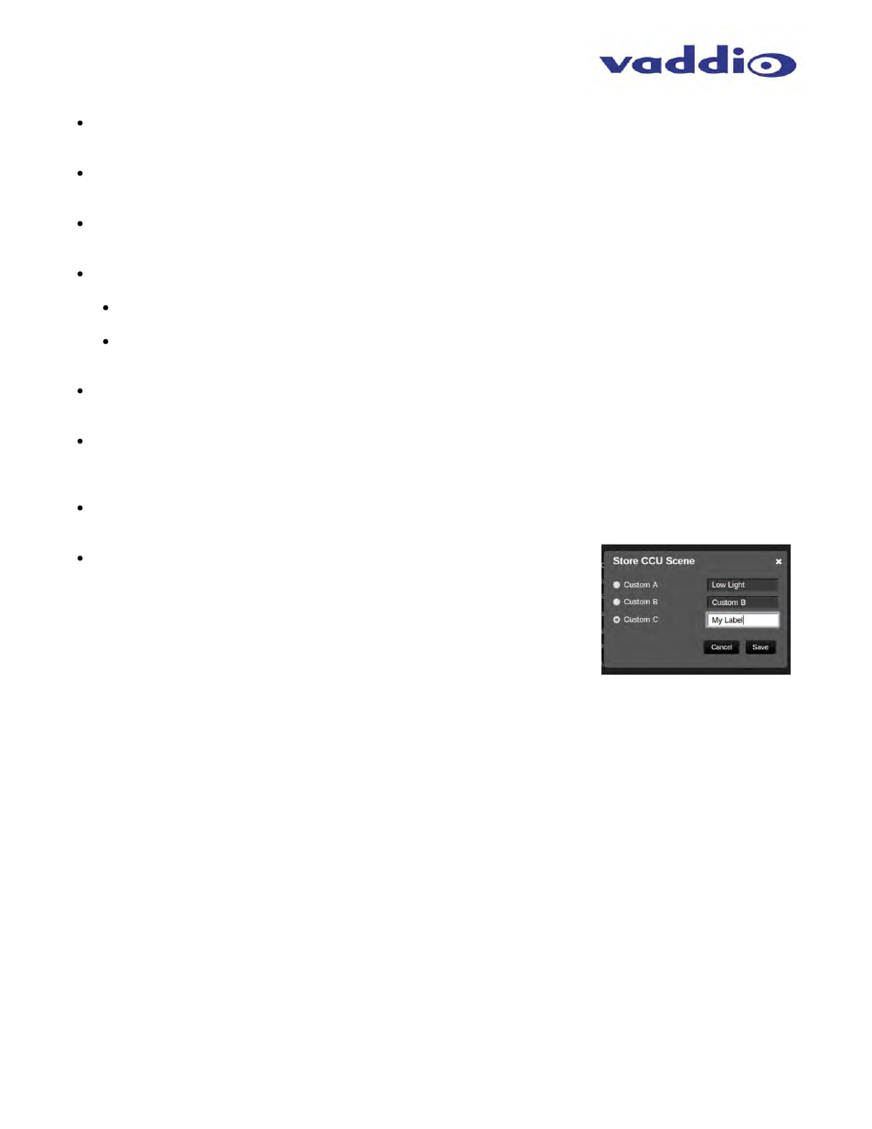 Vaddio WideSHOT WallVIEW USB User Manual | Page 21 / 44
