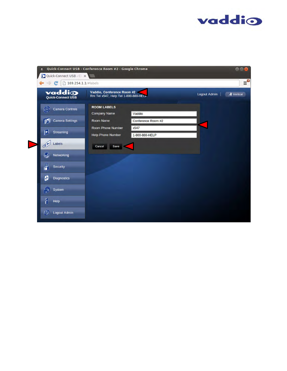 Vaddio WideSHOT WallVIEW USB User Manual | Page 23 / 44