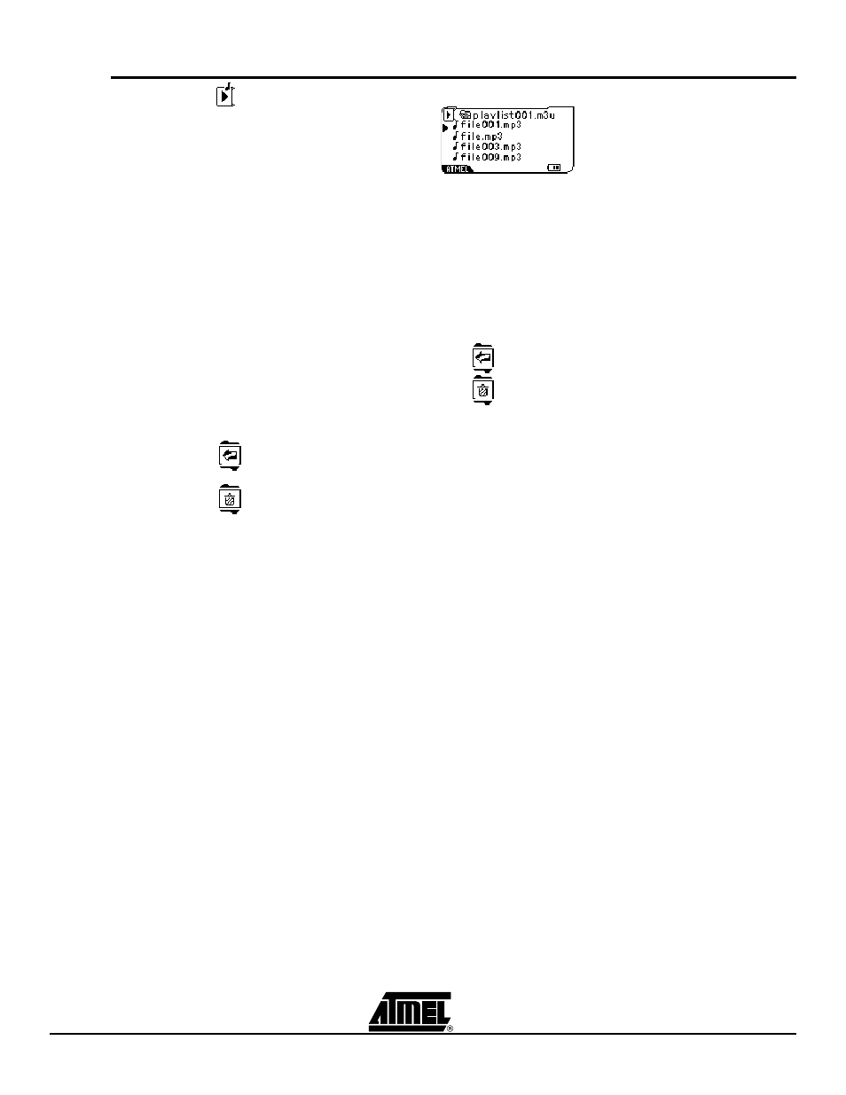 7 playlist, 1 contextual menu, 1 main menu | 2 delete, Playlist -15, Contextual menu -15 | Atmel AT85DVK-07 User Manual | Page 17 / 21