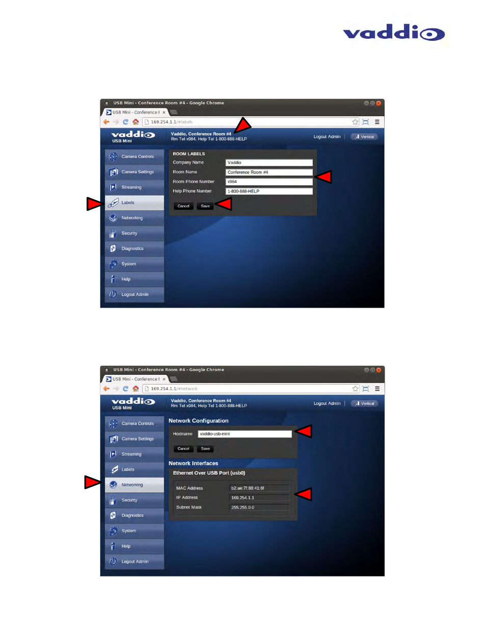 Vaddio ZoomSHOT WallVIEW Mini User Manual | Page 20 / 32