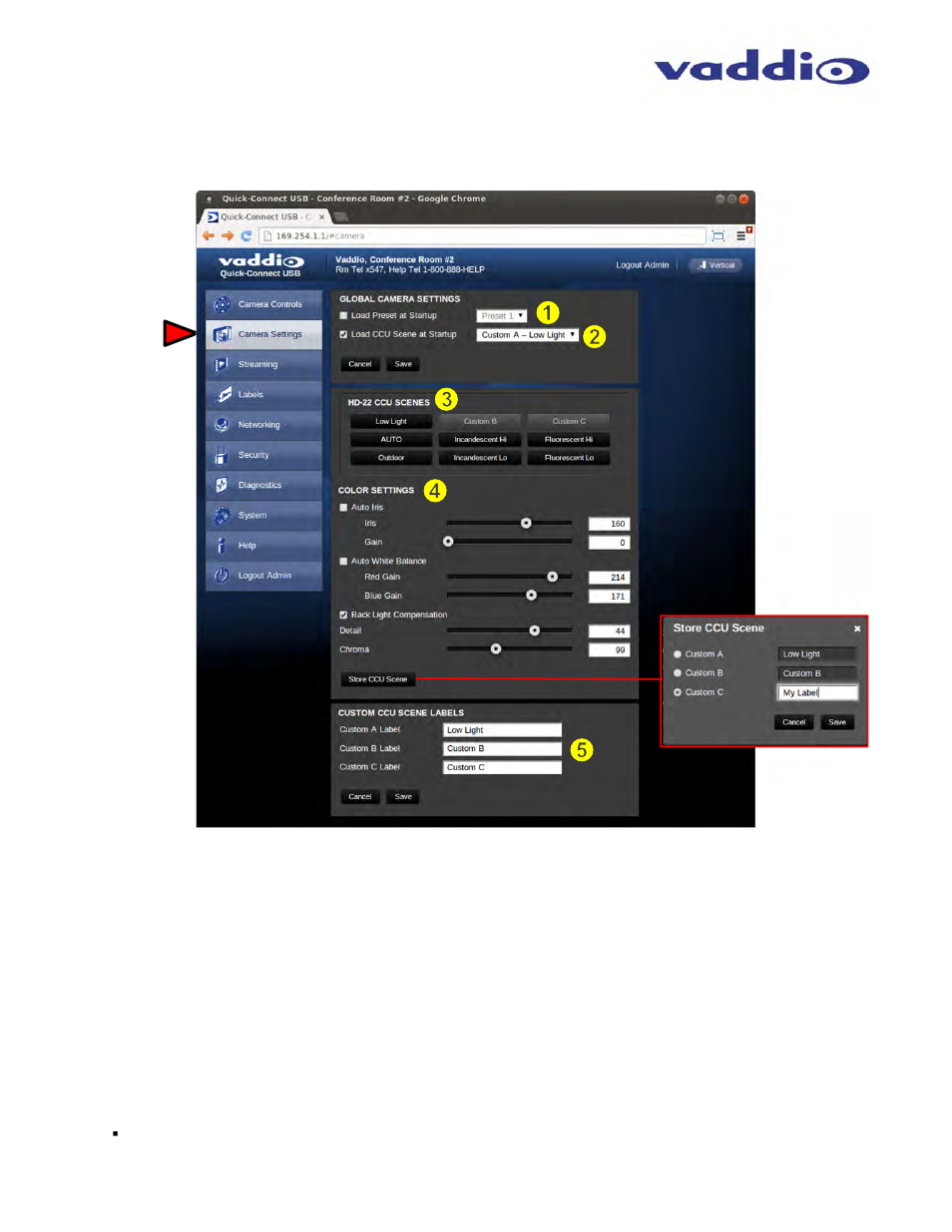 Vaddio ZoomSHOT WallVIEW USB User Manual | Page 16 / 40
