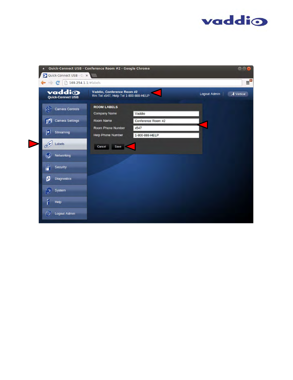 Vaddio ZoomSHOT WallVIEW USB User Manual | Page 19 / 40