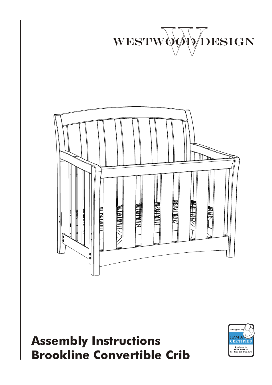 Westwood Design Brookline Convertible Crib User Manual | 13 pages