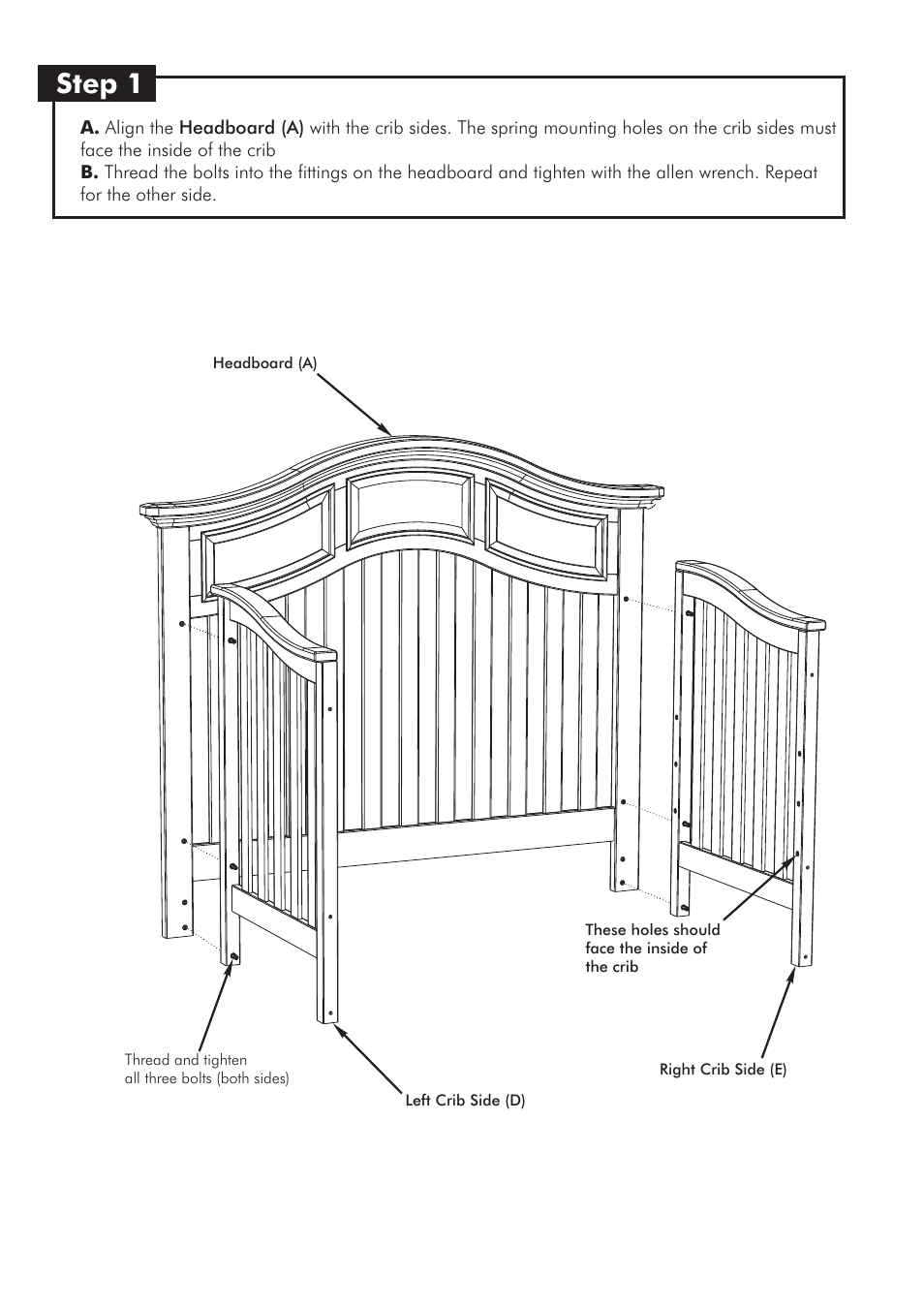 Step 1 | Westwood Design Donnington Convertible Crib User Manual | Page 5 / 9
