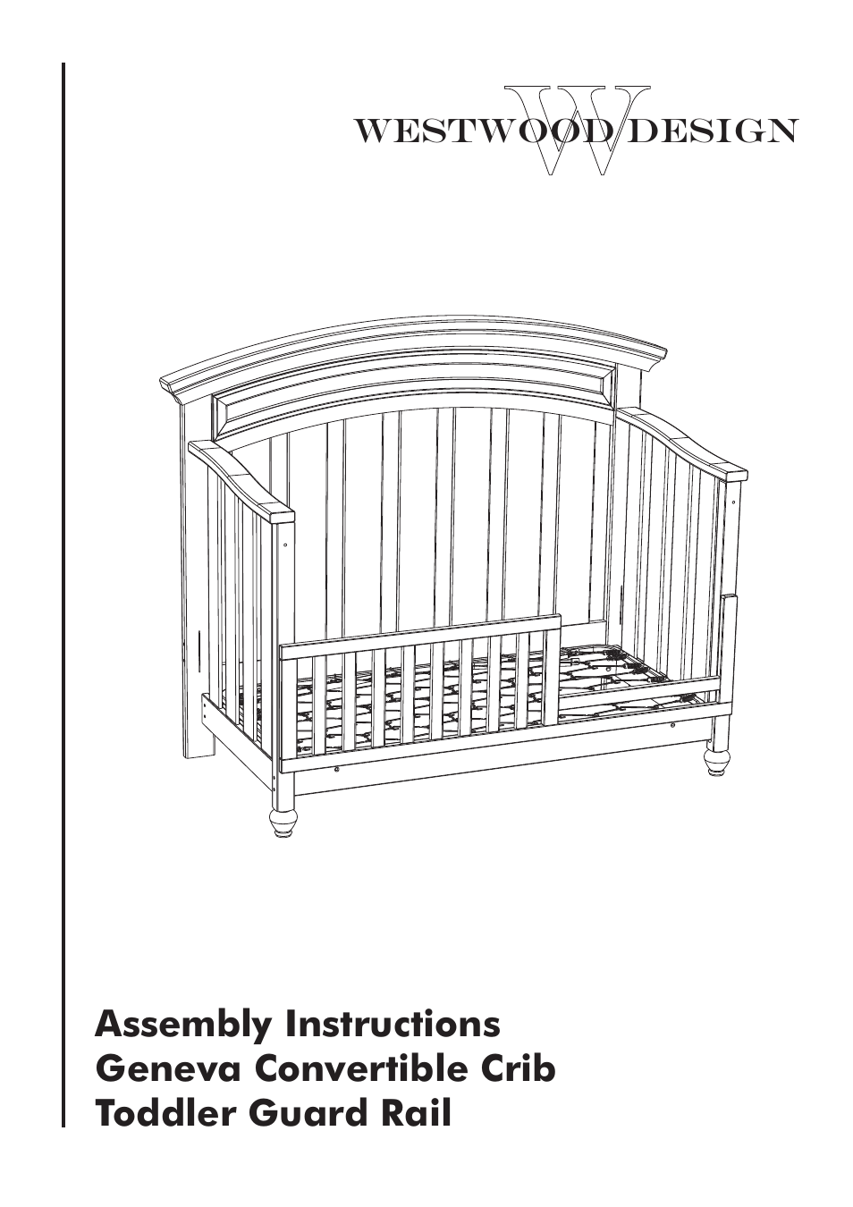 Westwood Design Geneva Toddler Guard Rail Kit User Manual | 5 pages