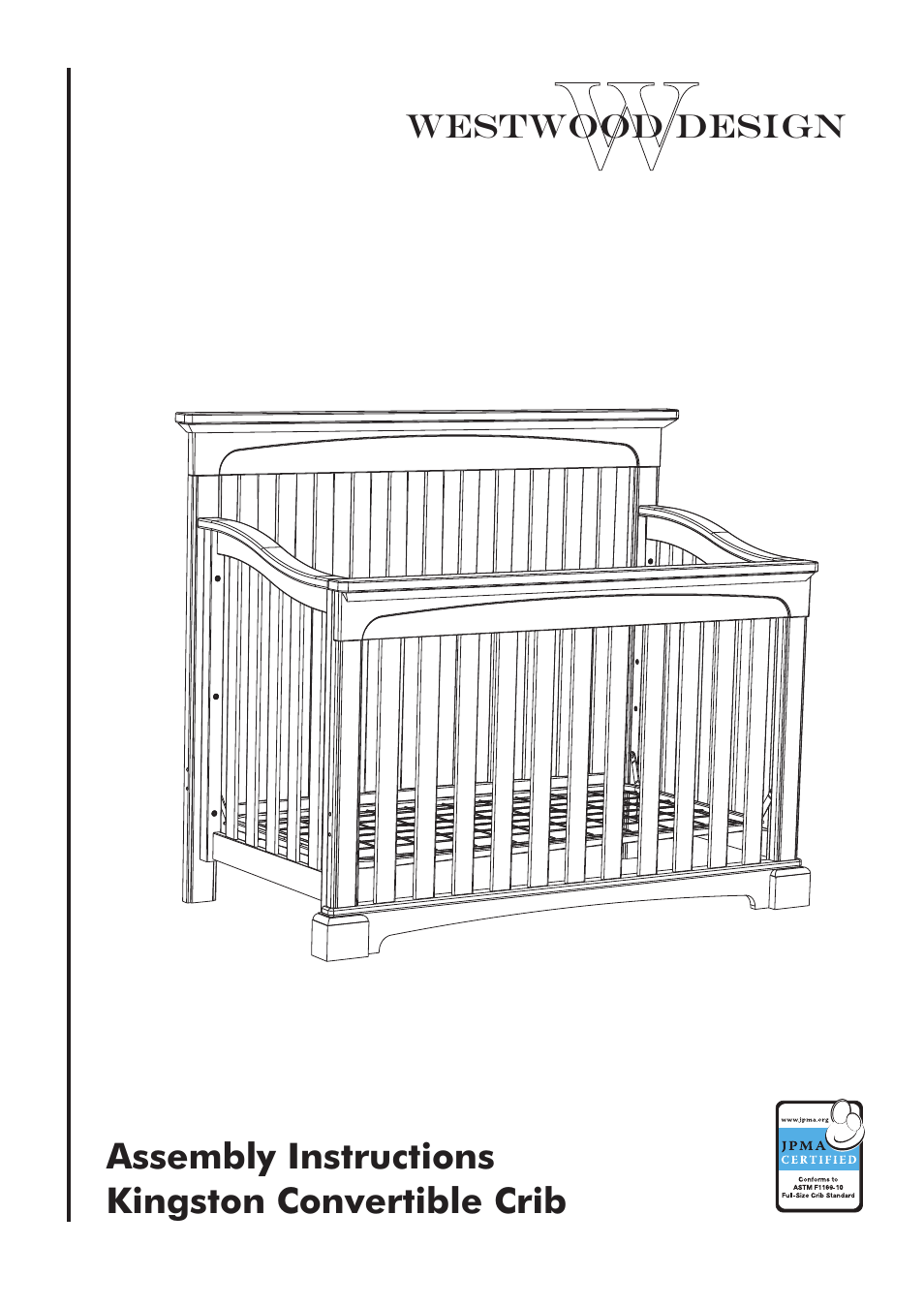 Westwood Design Kingston Convertible Crib User Manual | 9 pages