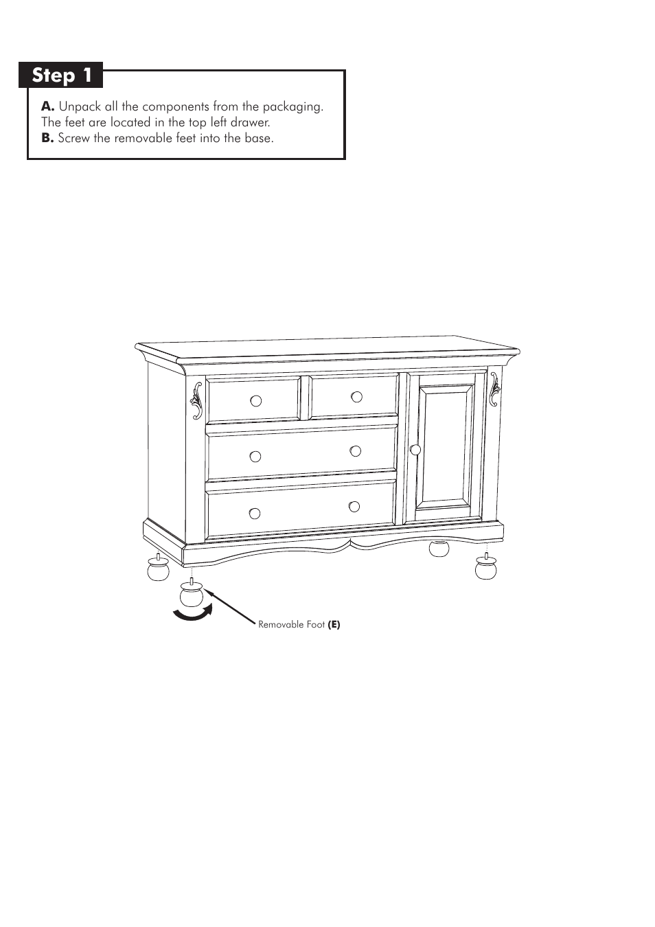 Step 1 | Westwood Design Meadowdale Dressing Combo User Manual | Page 4 / 7