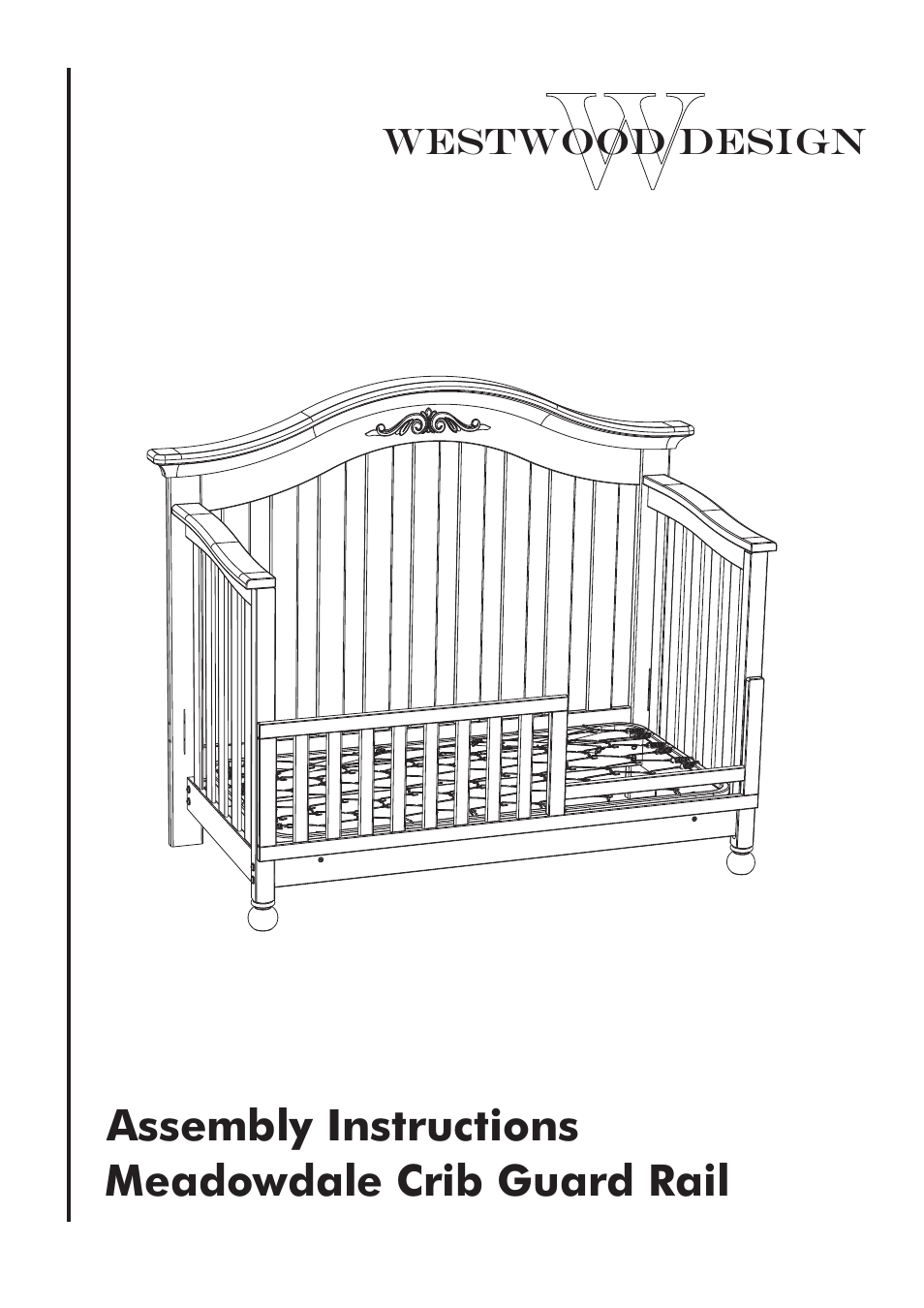 Westwood Design Meadowdale Convertible Crib Guard Rail User Manual | 5 pages