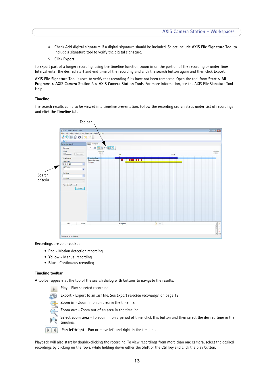 Axis Communications Camera Station User Manual | Page 13 / 47