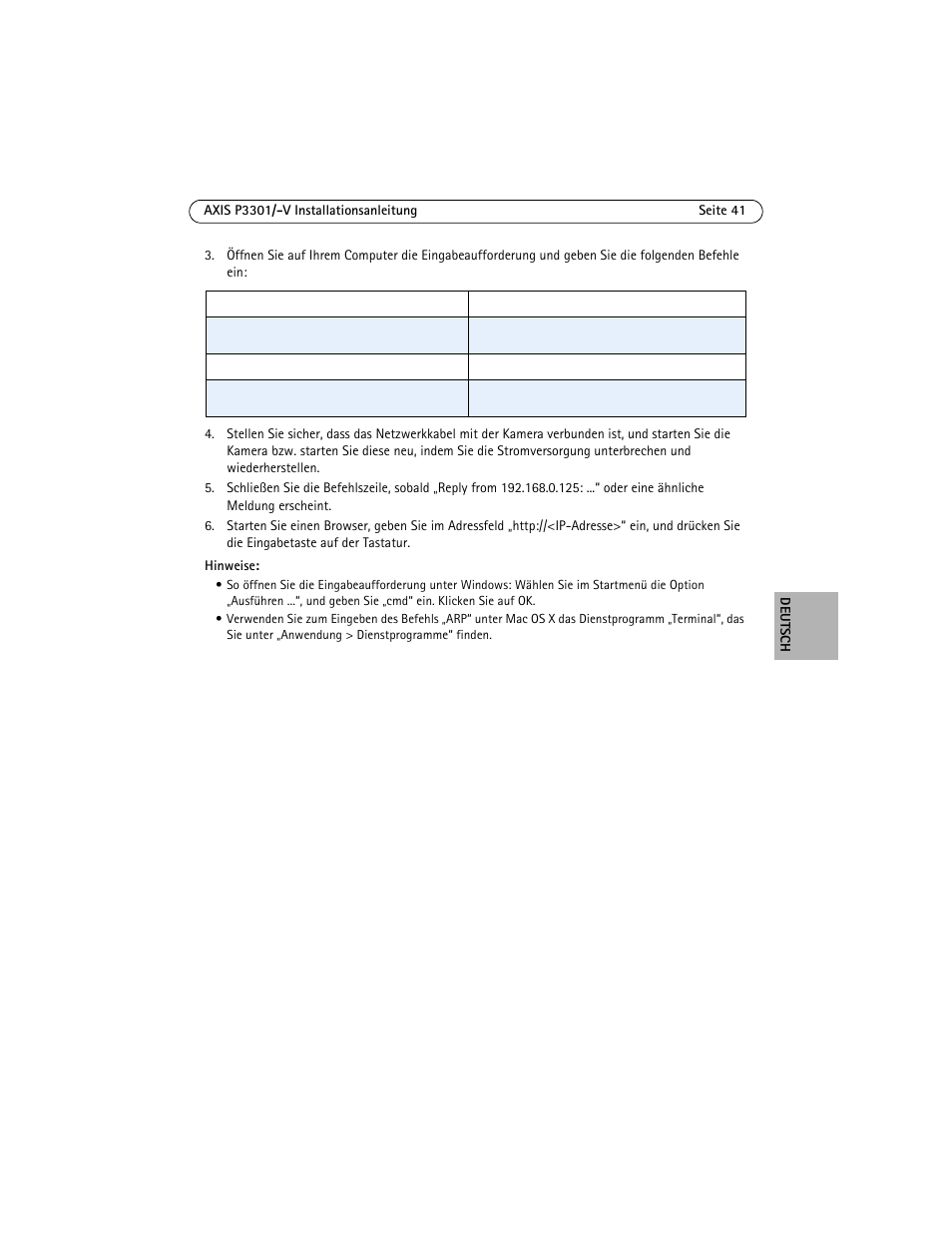 Axis Communications Fixed Dome Network Camera AXIS P3301 User Manual | Page 41 / 74