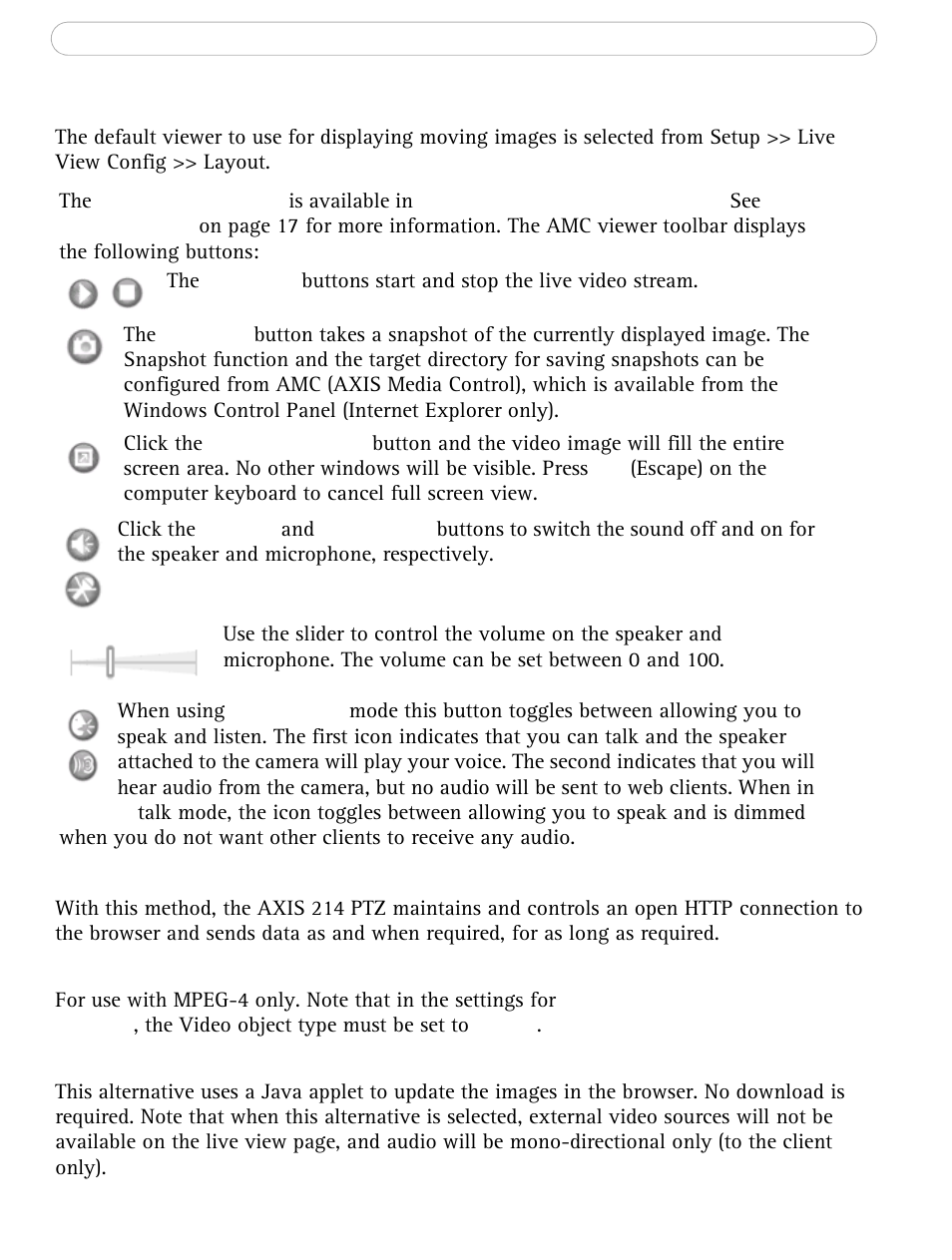 Viewer controls | Axis Communications AXIS 214 PTZ User Manual | Page 13 / 70