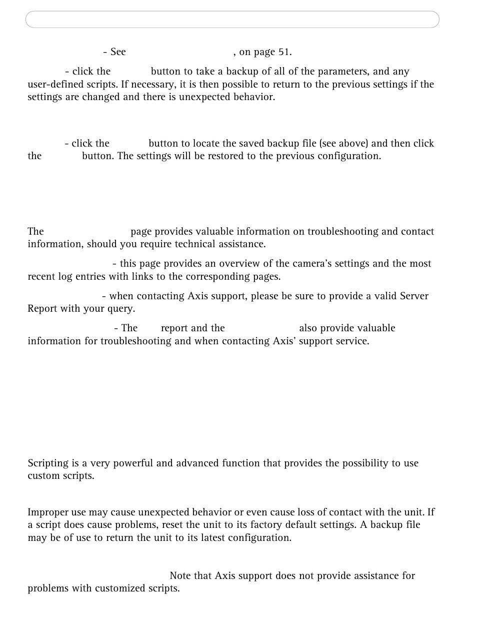 Support, Advanced, Support advanced | Axis Communications AXIS 214 PTZ User Manual | Page 47 / 70