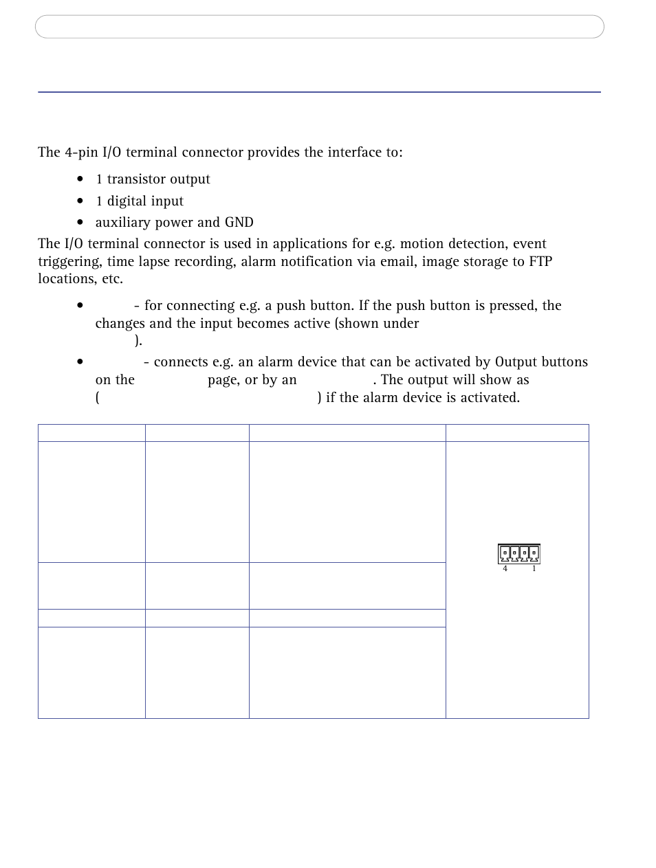Connections, I/o inputs and outputs | Axis Communications AXIS 214 PTZ User Manual | Page 49 / 70