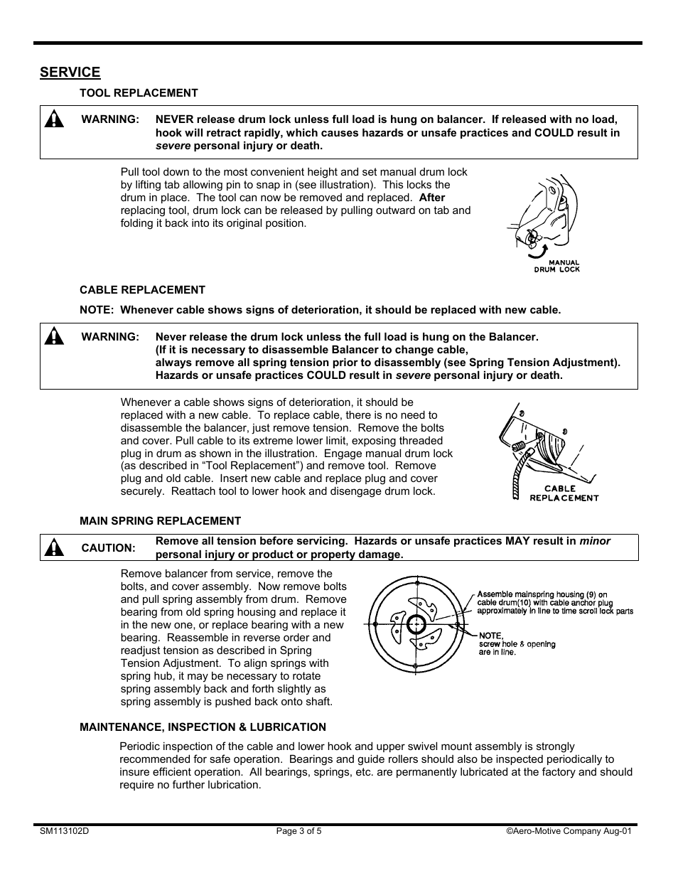 Service | Woodhead E, EA & EL Series Balancer User Manual | Page 3 / 5