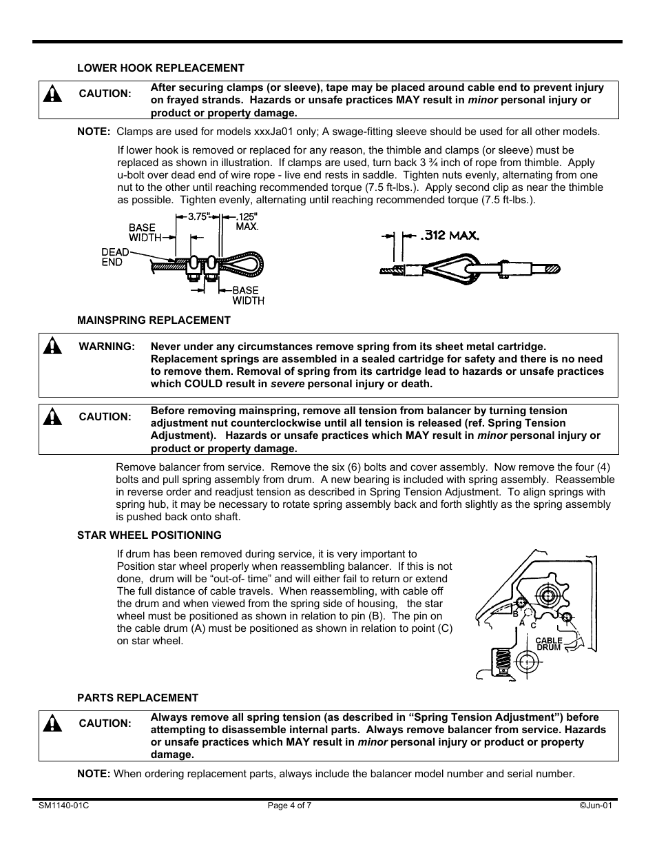 Woodhead 20Ja through 100Ja, 9020Ja through 9070Ja Balancer Serie User Manual | Page 4 / 7