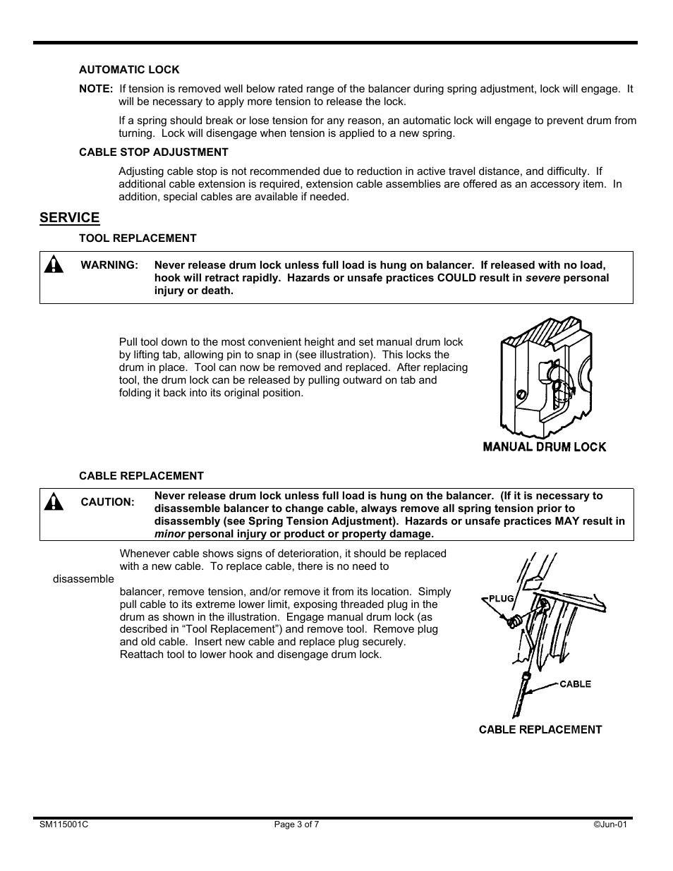 Service | Woodhead 9110KA through 9150KA Balancer Serie User Manual | Page 3 / 7