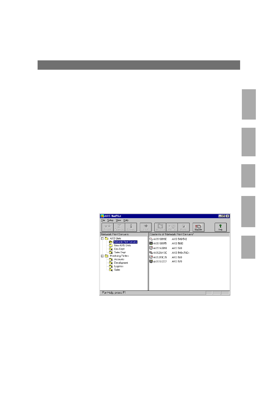 Using axis netpilot | Axis Communications 5600 User Manual | Page 110 / 162