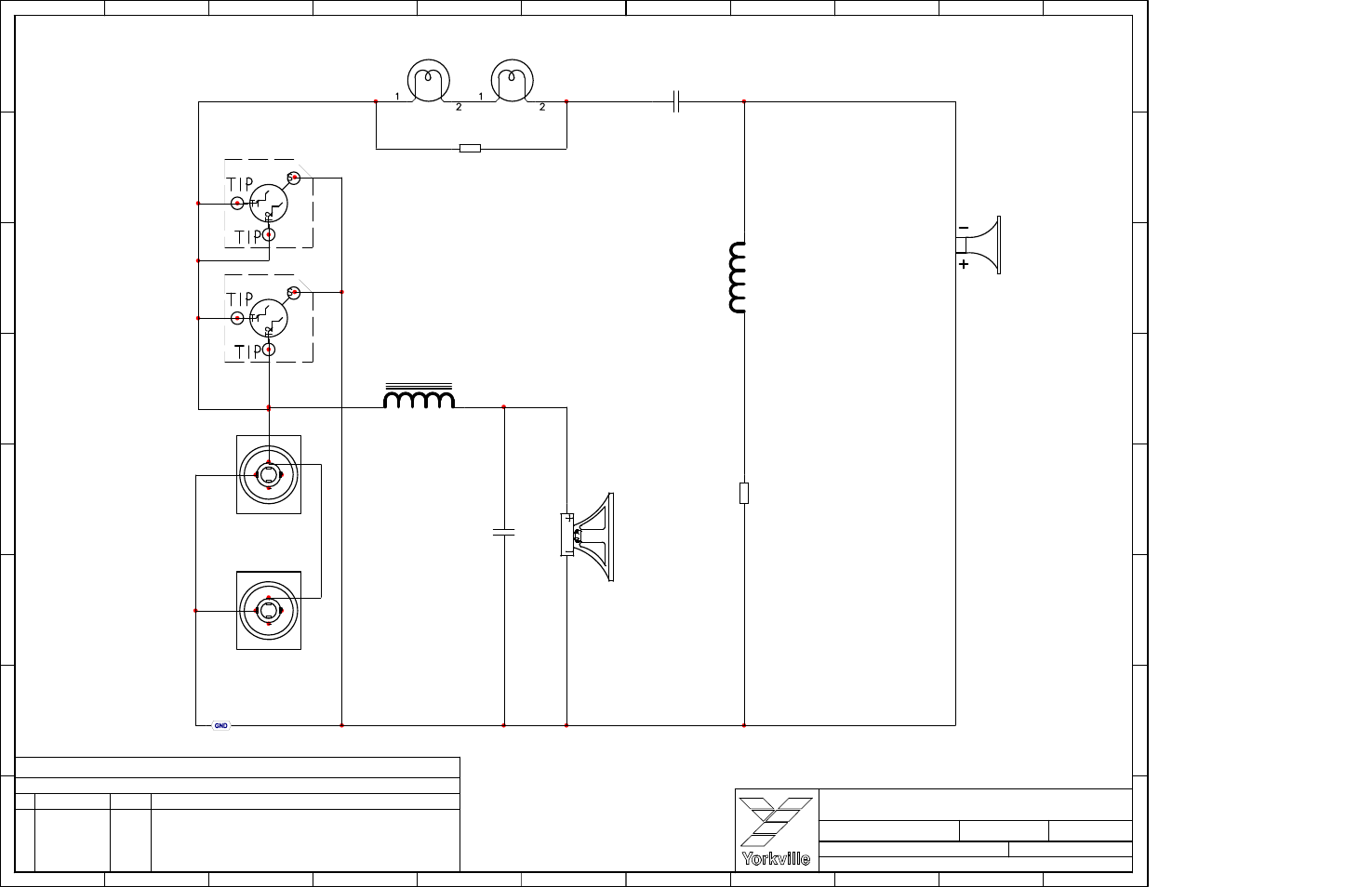 Schematic-yx150-xover, Yx150 | Yorkville YX15PC User Manual | Page 7 / 9
