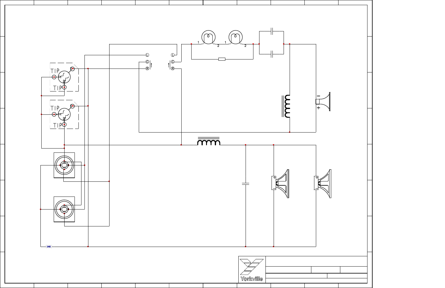 Schematic-yx215-xover, Yx215 | Yorkville YX15PC User Manual | Page 9 / 9