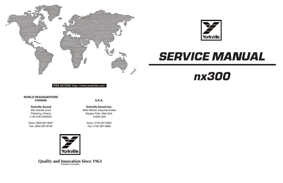 Yorkville NX300-2 User Manual | 5 pages