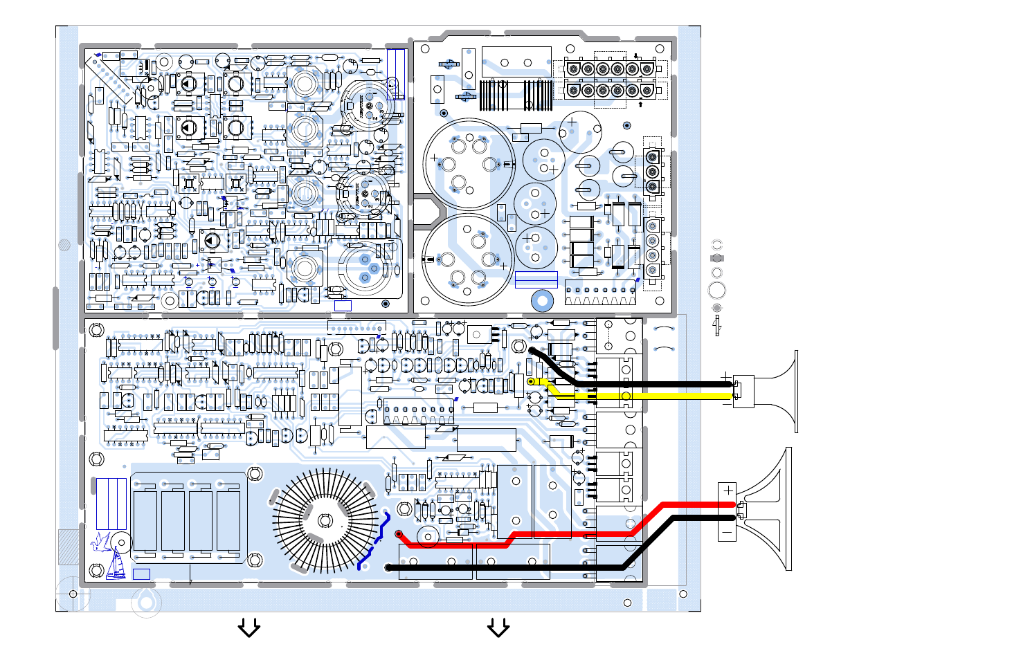 Layout-m1231-nx750p 1/3, See layout documentation, M1231 | Top layer m1231 vcd, Insert origin clinch origin, 12k 5.0w, Ac blk, M1231b, M1231a, Ac gnd | Yorkville NX750P-2 User Manual | Page 9 / 17