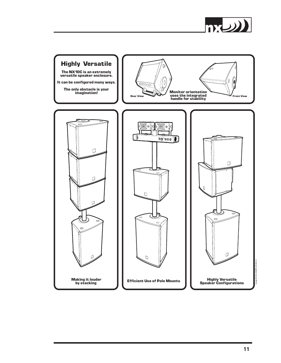 Configurations, Highly versatile | Yorkville NX10C User Manual | Page 13 / 16