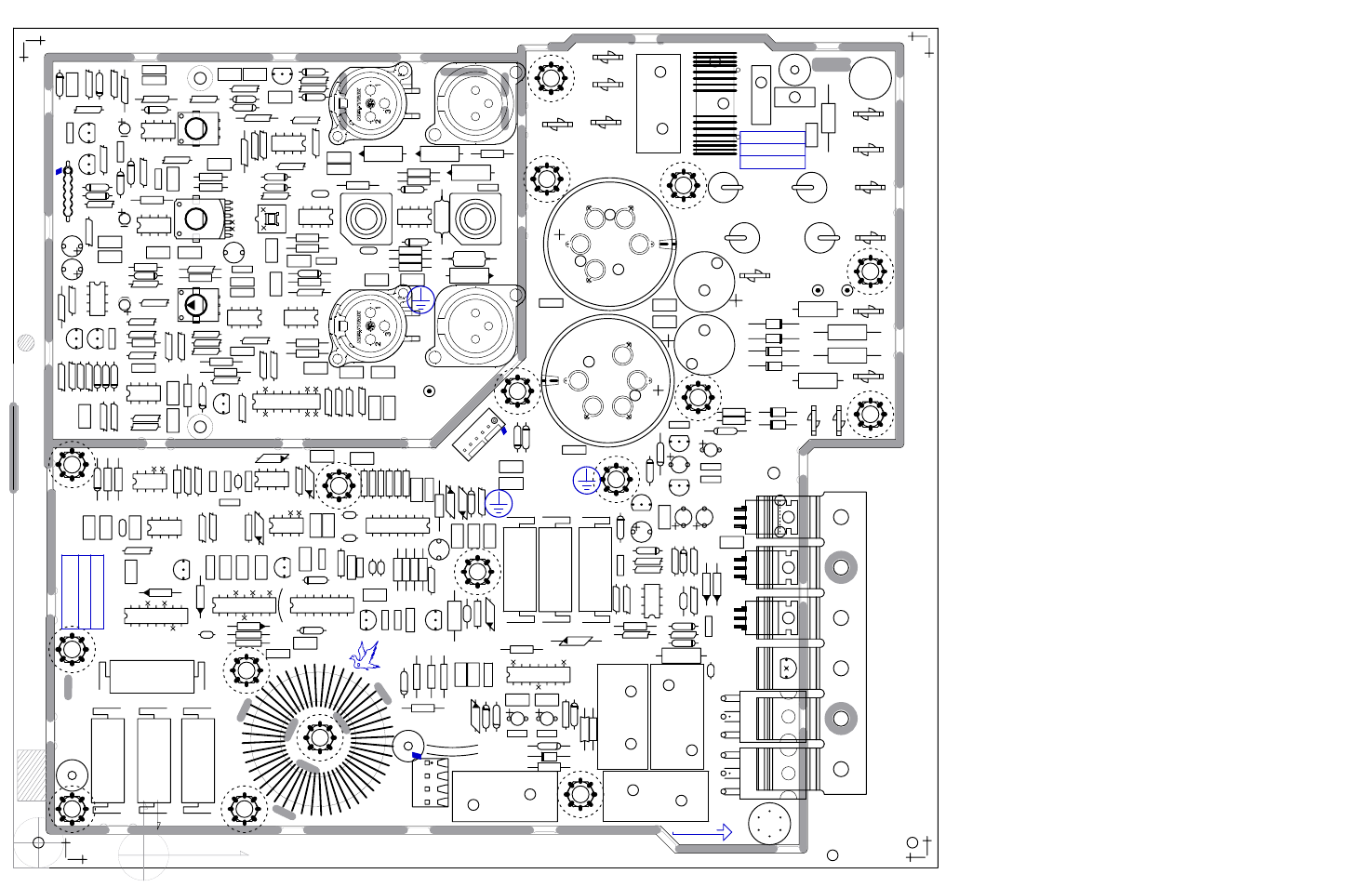 Partsonly-m1330-nx720s-ls720p-pwramp, M1330, Clinch origin | Insert origin, 12k 5.0w, Chassis ground, Gry w13 red, W6 vio, W26 grn/yel, W17 red | Yorkville NX720S User Manual | Page 13 / 14