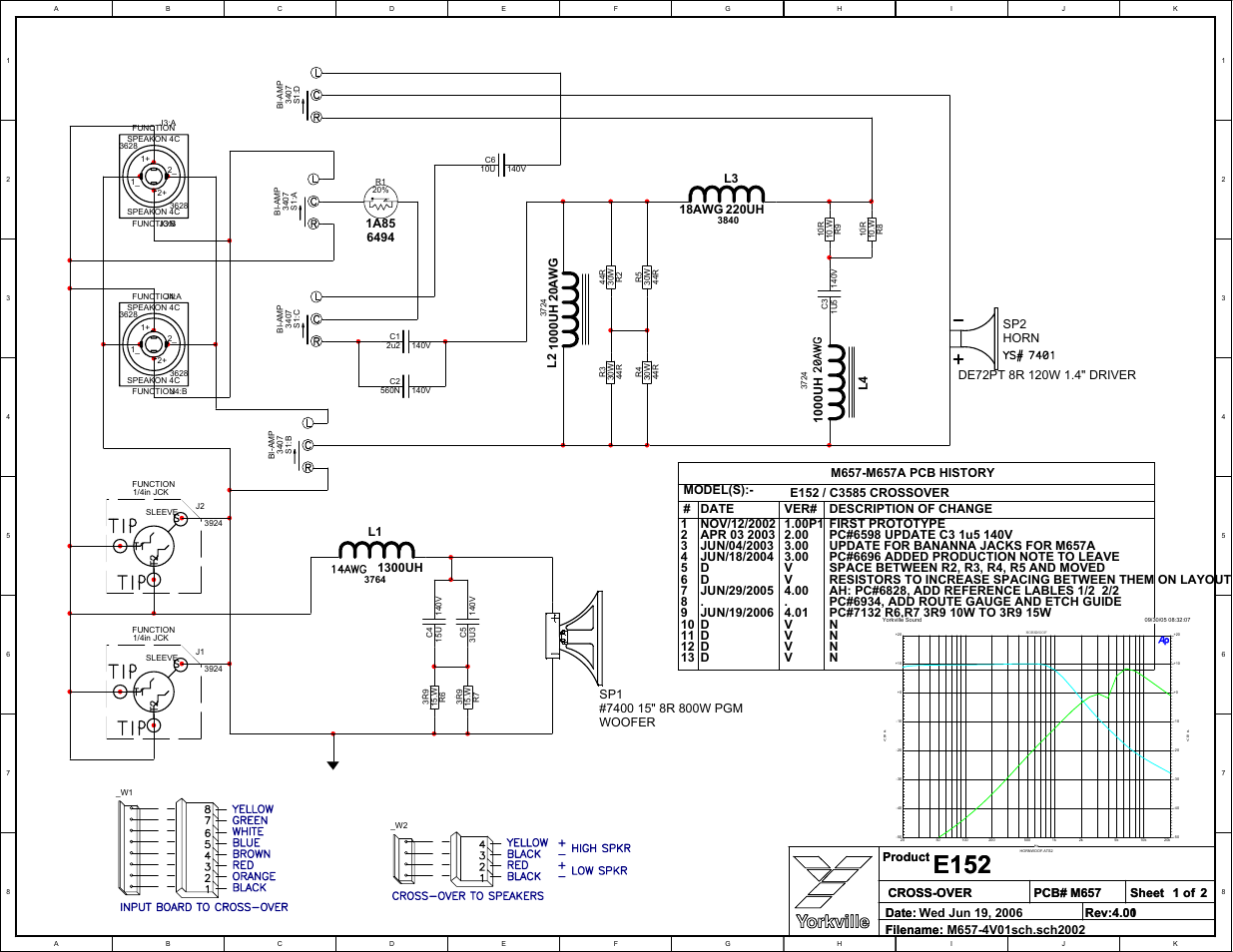 Schematic-m657-4v01, E152, Product date: filename: pcb | Yorkville E152 User Manual | Page 4 / 8