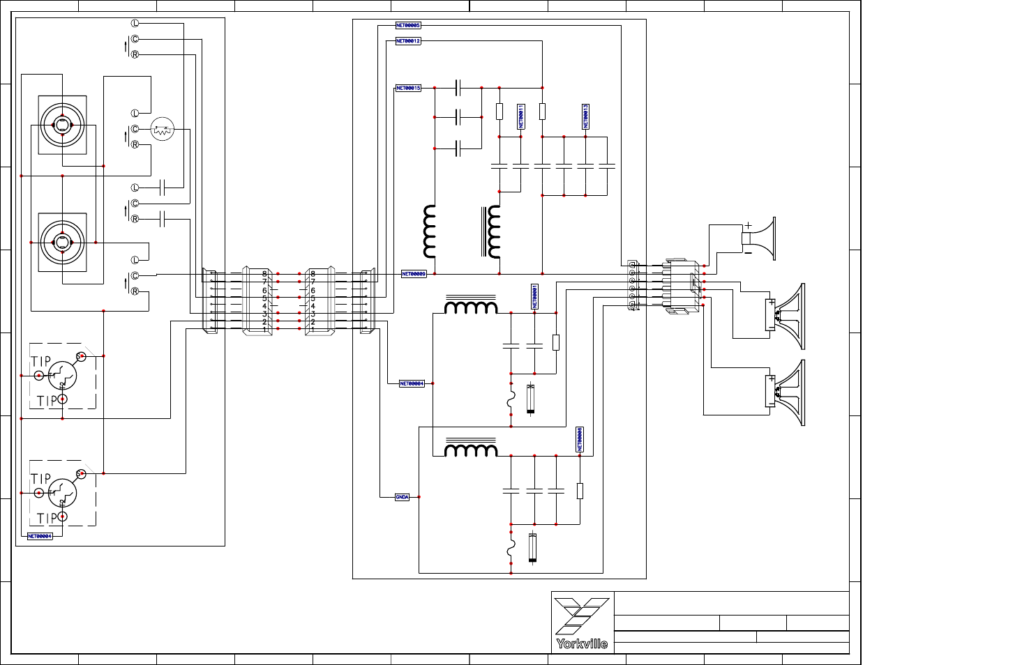 Schematic-m660-e215-xover, E215 | Yorkville E215 User Manual | Page 4 / 8