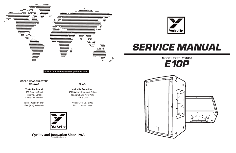 Yorkville E10P User Manual | 17 pages