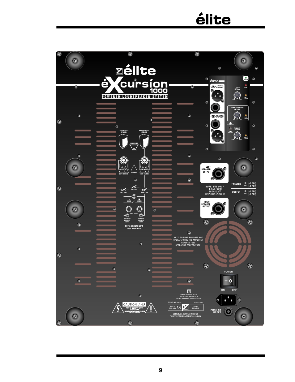 Chassis | Yorkville EX1 User Manual | Page 11 / 18