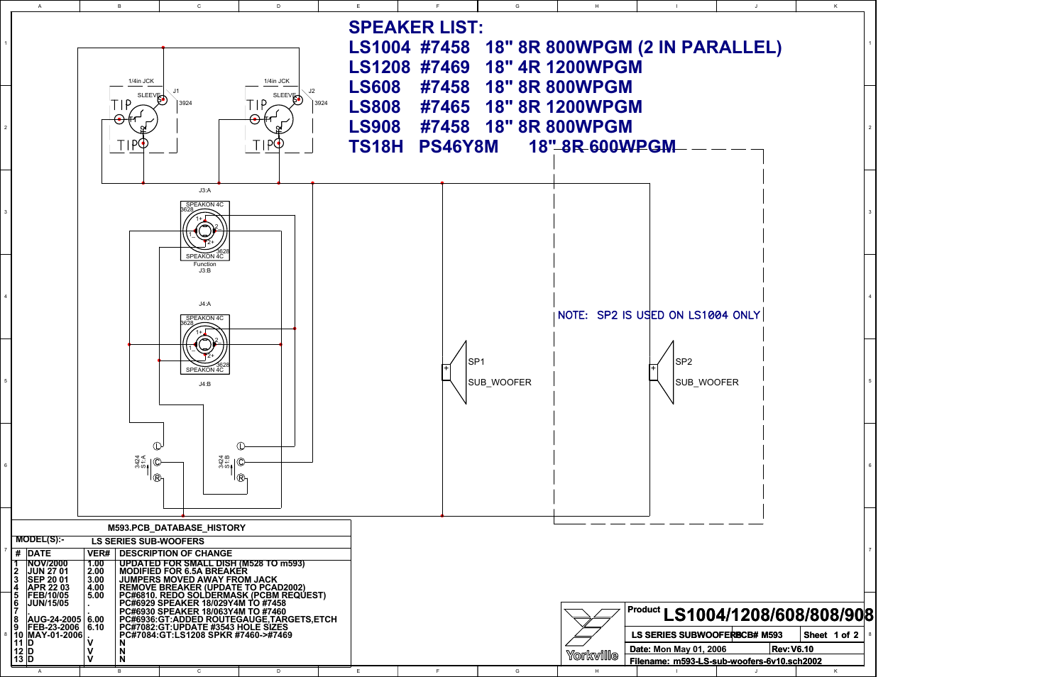 Schematic-m593-6v10 | Yorkville LS2100P User Manual | Page 6 / 7