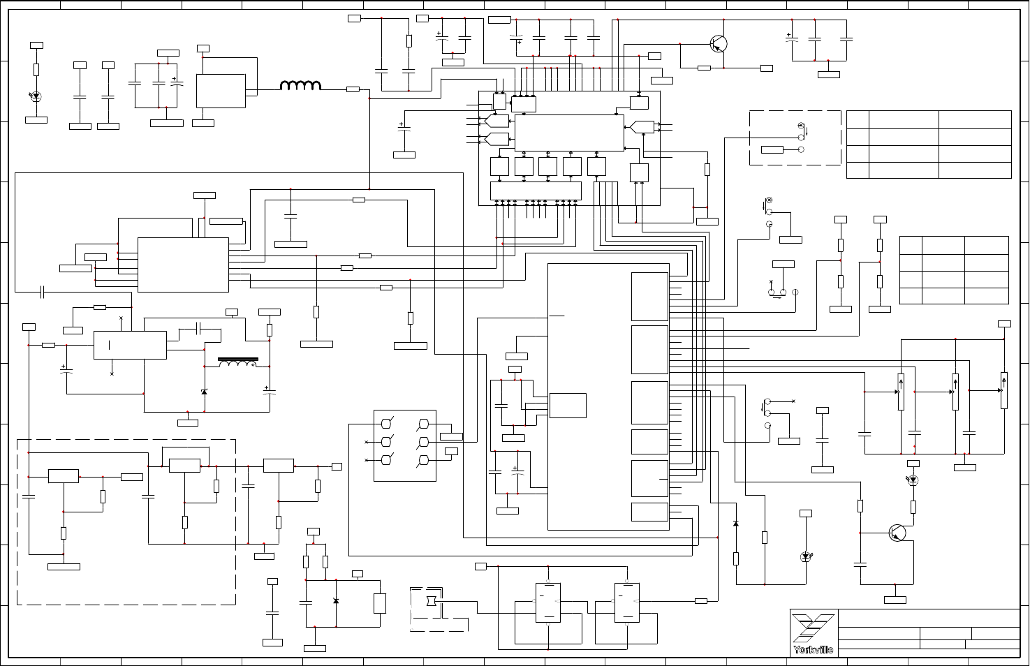 Schematic-m1311-e10p-m1496v-psa1-input_dsp_ps 2/3, Low voltage supply input controls, These parts are not inserted | Switch functions, Pot functions, 384khz, Vddint to dsp, Bdm_port, Lr_clk n.c, Anti-feedback | Yorkville PSA1 User Manual | Page 6 / 12