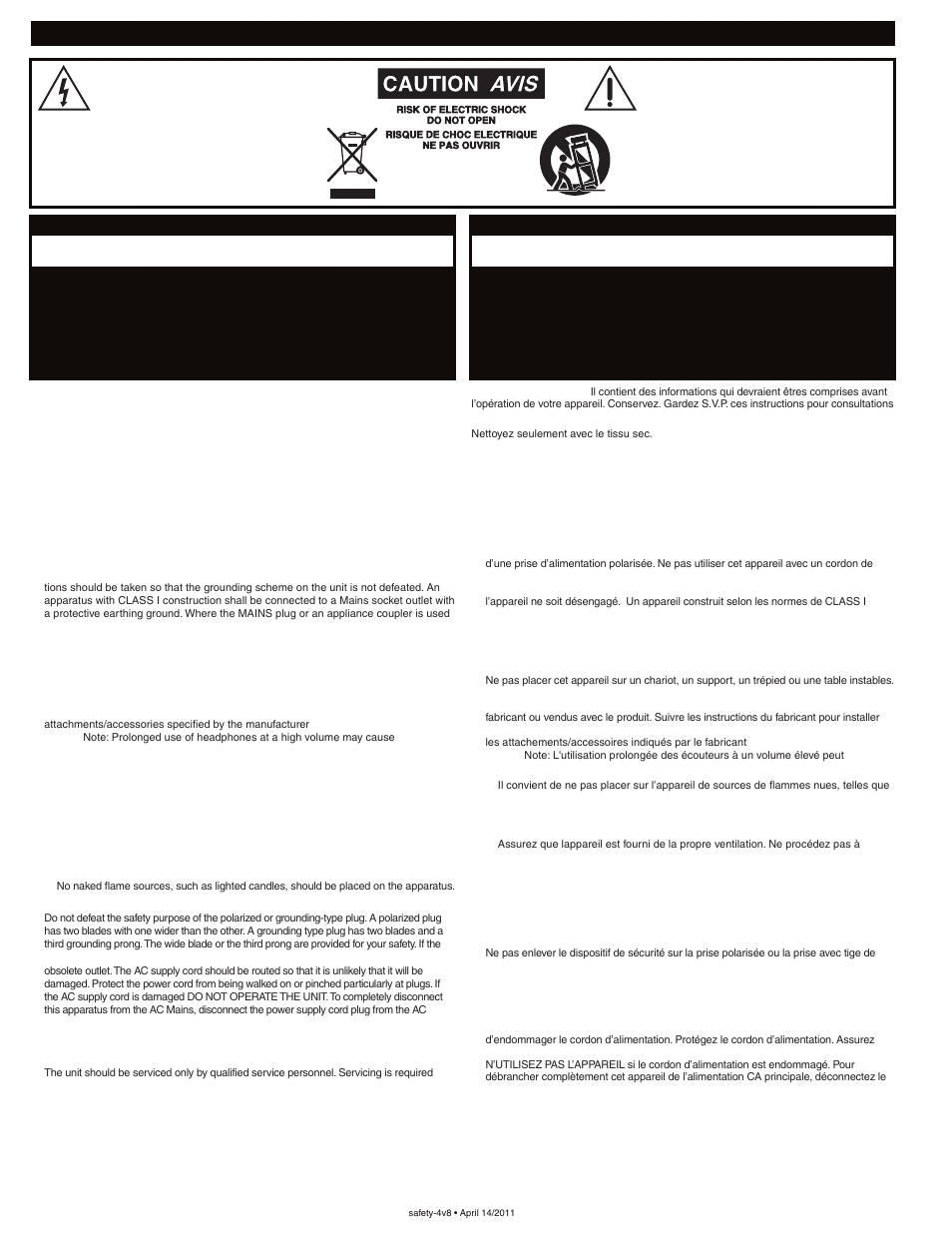 Safety, Important safety instructions, Power sources | Hazards, Power cord, Service | Yorkville PowerMAX22-2 User Manual | Page 2 / 49