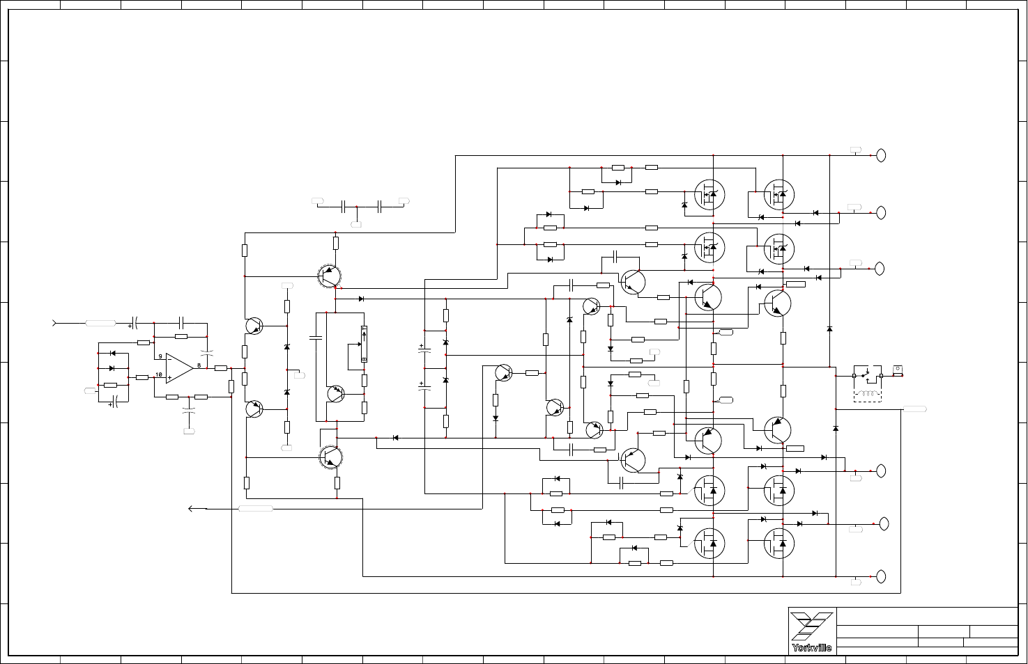 Schematic-m1124-pm16-2-pm22-2-pwramp 3/4, Pm16/22, Amp b | Yorkville PowerMAX22-2 User Manual | Page 28 / 49