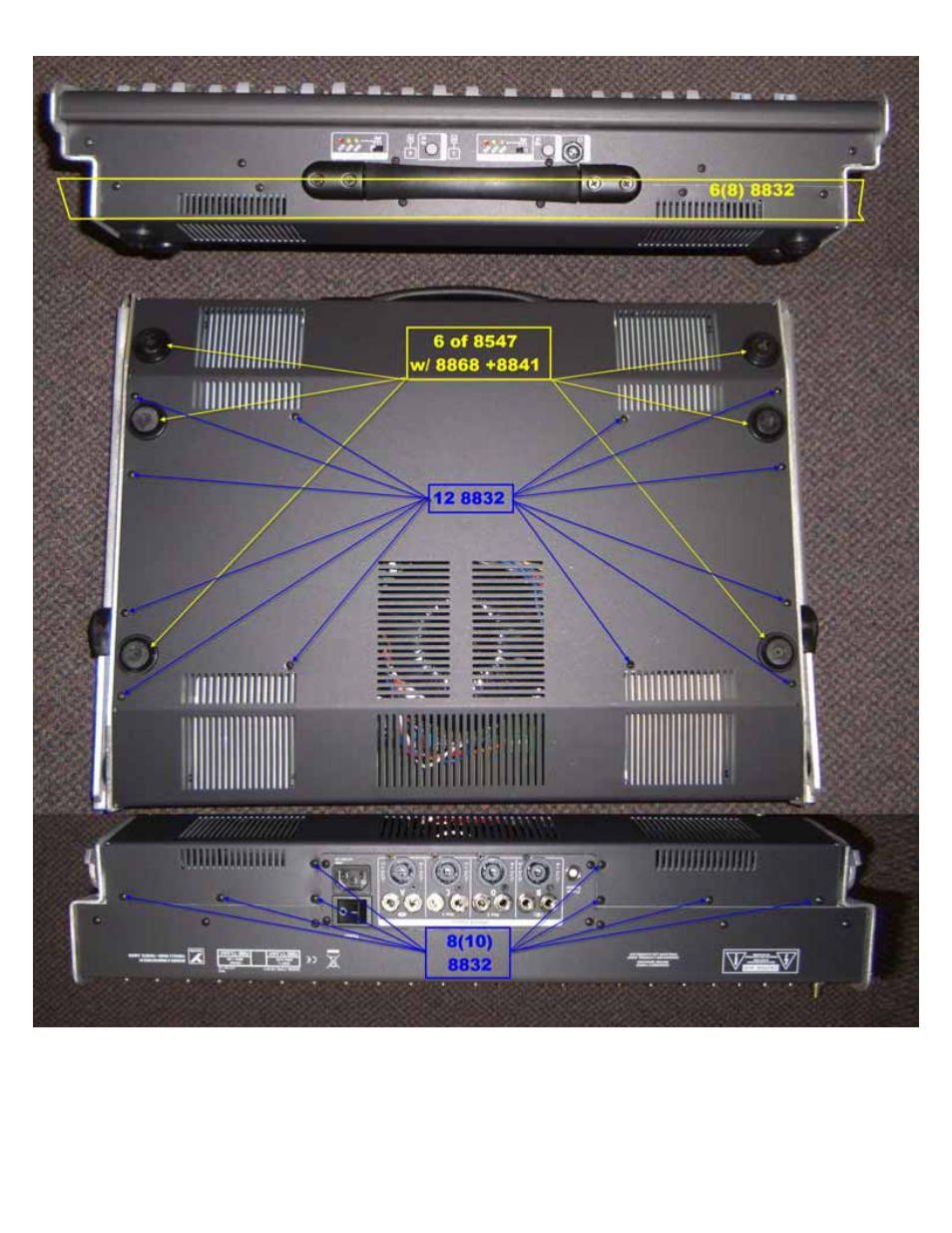 Bottom assembly | Yorkville PowerMAX22-2 User Manual | Page 44 / 49