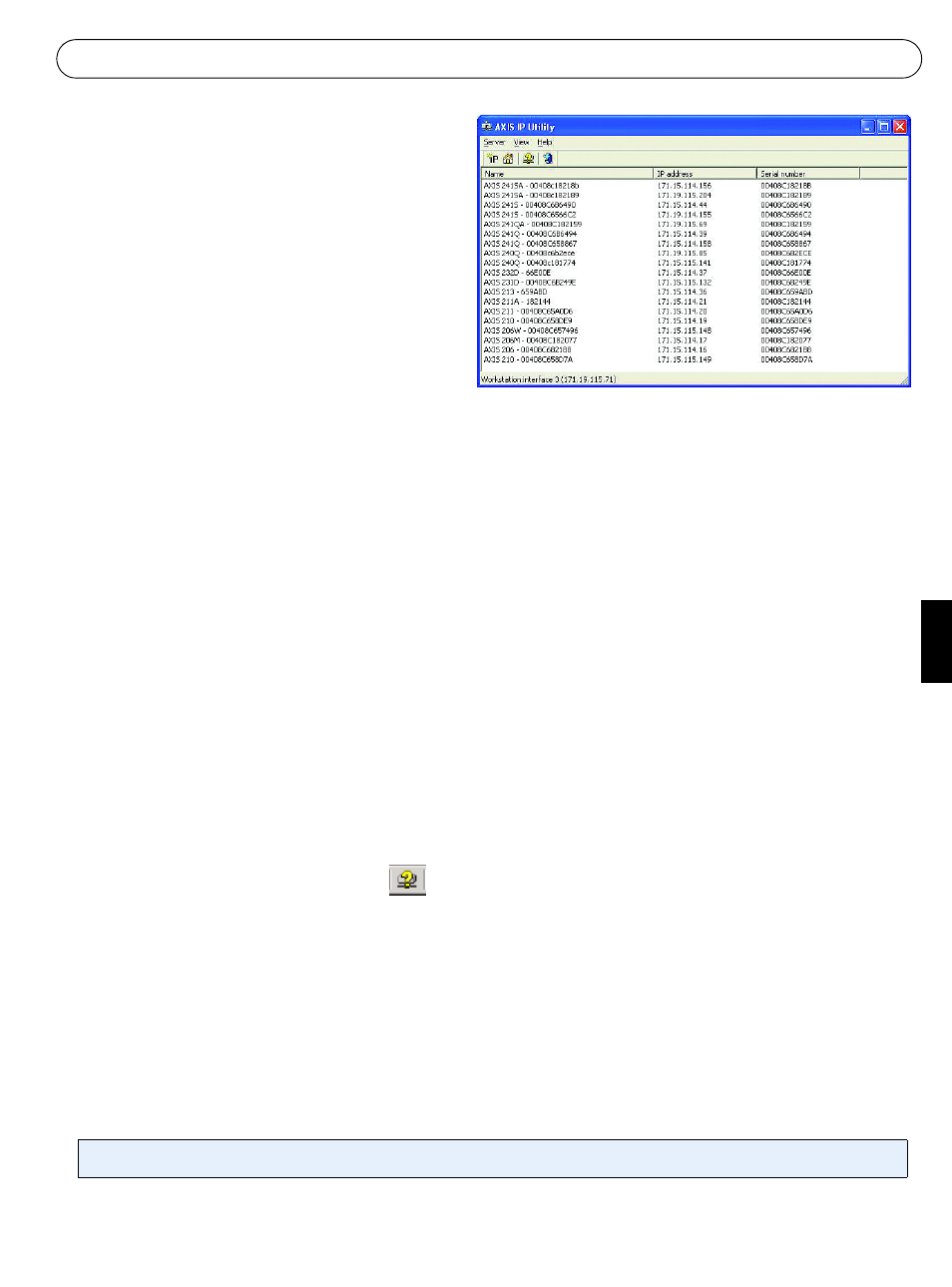 Axis ip utility, E seite 19, Finden sie auf seite 19 | Axis Communications 232D User Manual | Page 19 / 55