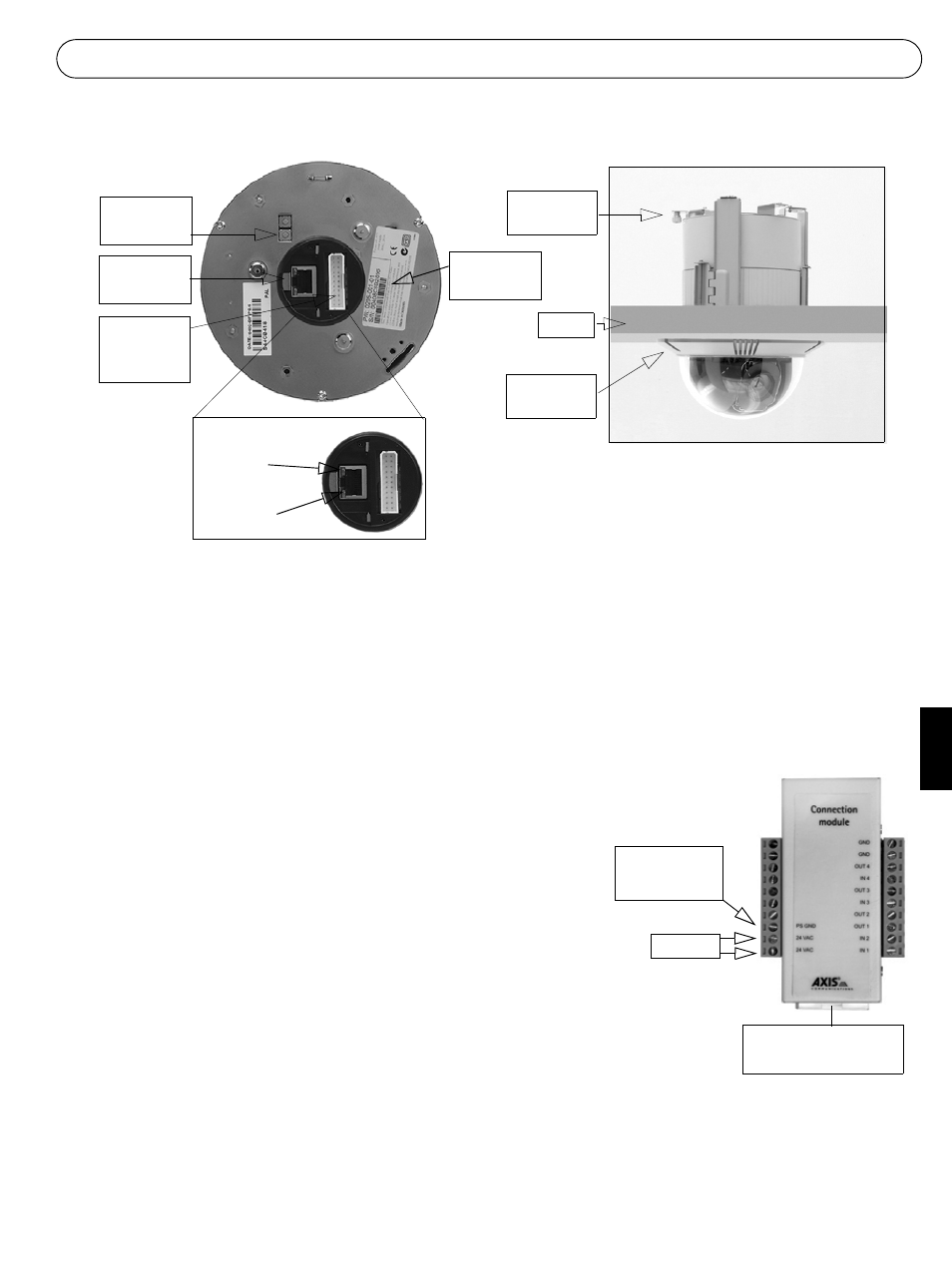 Montaje empotrado en el techo | Axis Communications 232D User Manual | Page 37 / 55