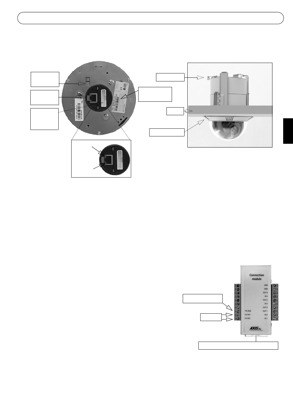 Inset ceiling mounting | Axis Communications 232D User Manual | Page 7 / 55