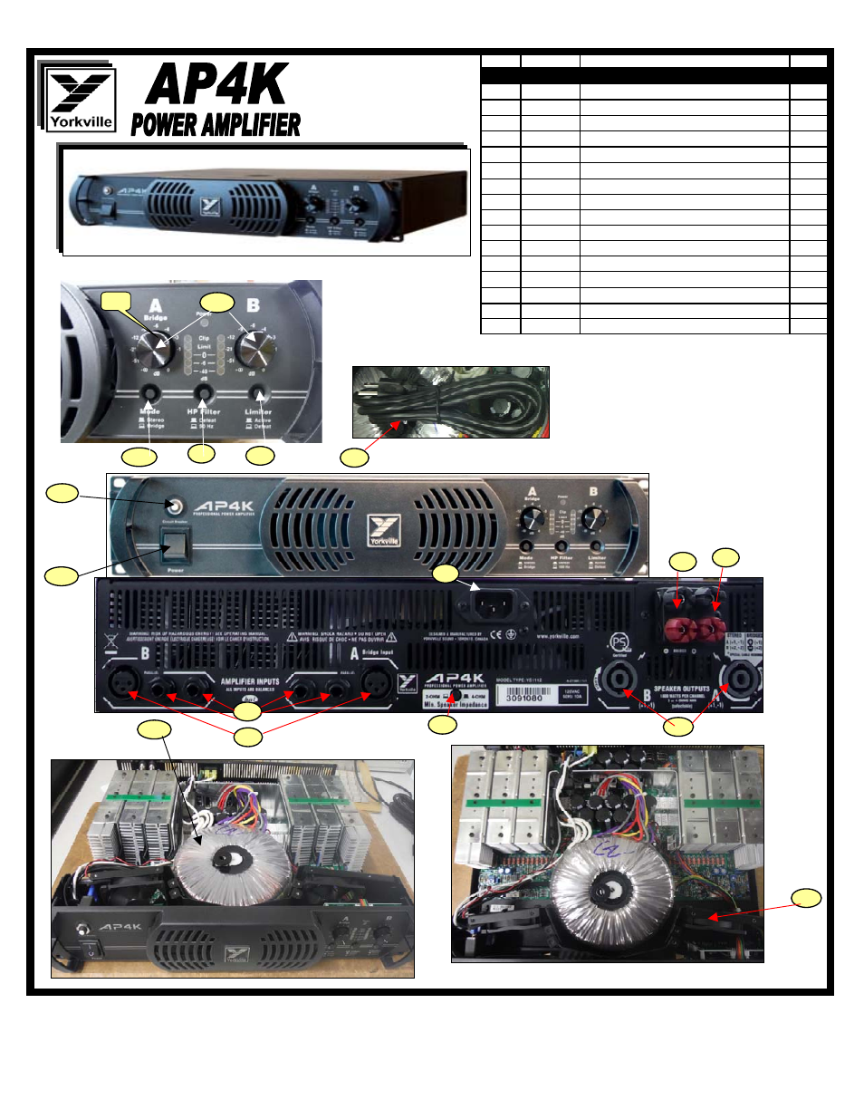 Service-quickguide | Yorkville AP4K User Manual | Page 4 / 24