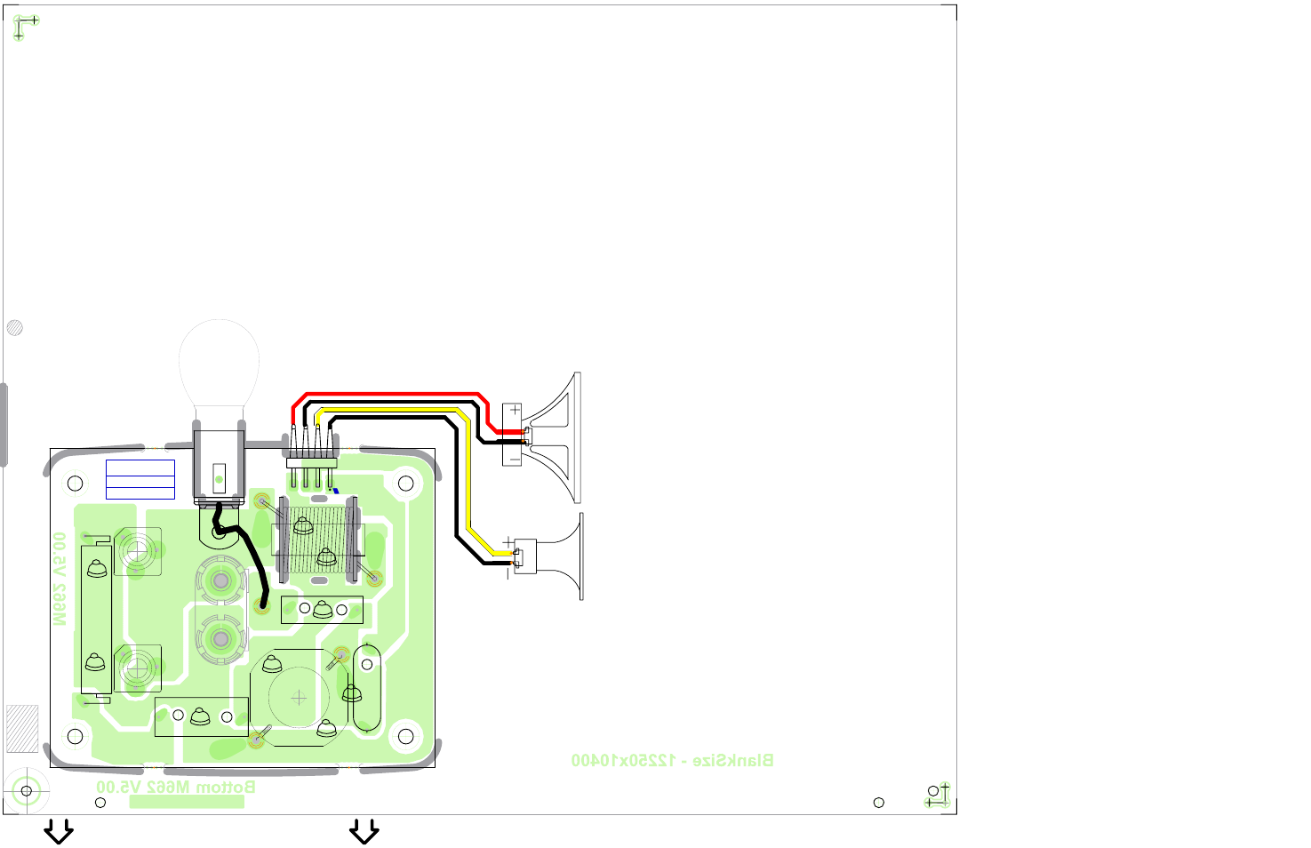 Layout-m662-c2285-xover 1/2, Top assy v5.00 see layout documentation, 2r 10.w | Yorkville C2285 User Manual | Page 5 / 6