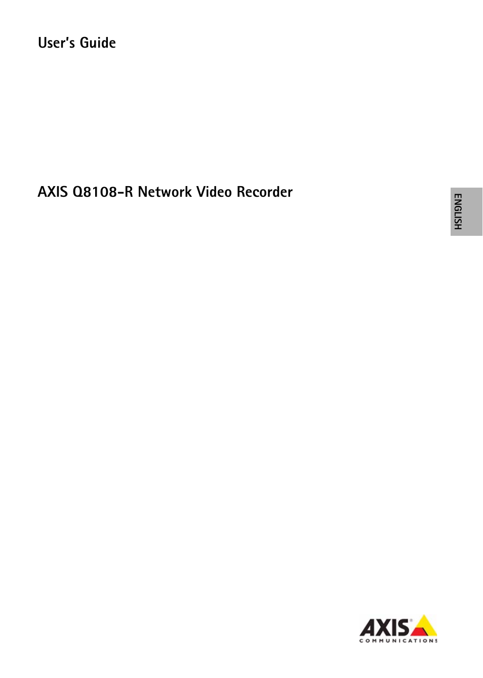 Axis Communications Q8108-R User Manual | 18 pages