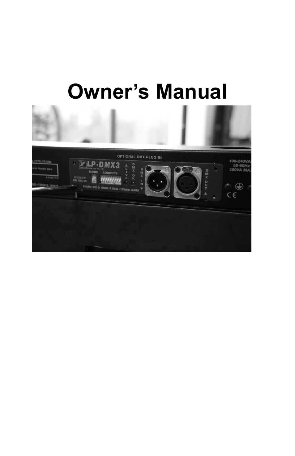 Yorkville LP-DMX3/5 User Manual | 15 pages